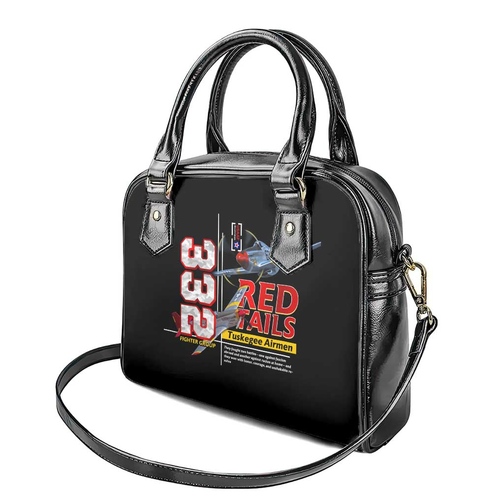 Red Tails Spitfire Tuskegee Airmen Shoulder Handbag 332nd Fighter Group WWII Legacy Tribute DT02