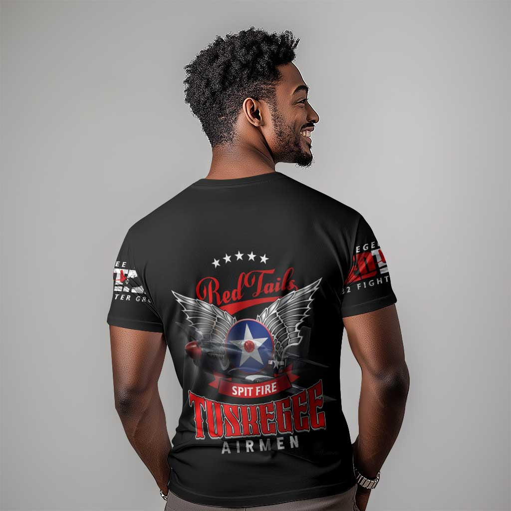 Red Tails Tuskegee Airmen T shirt 332nd Fighter Group WWII Legacy Tribute DT02