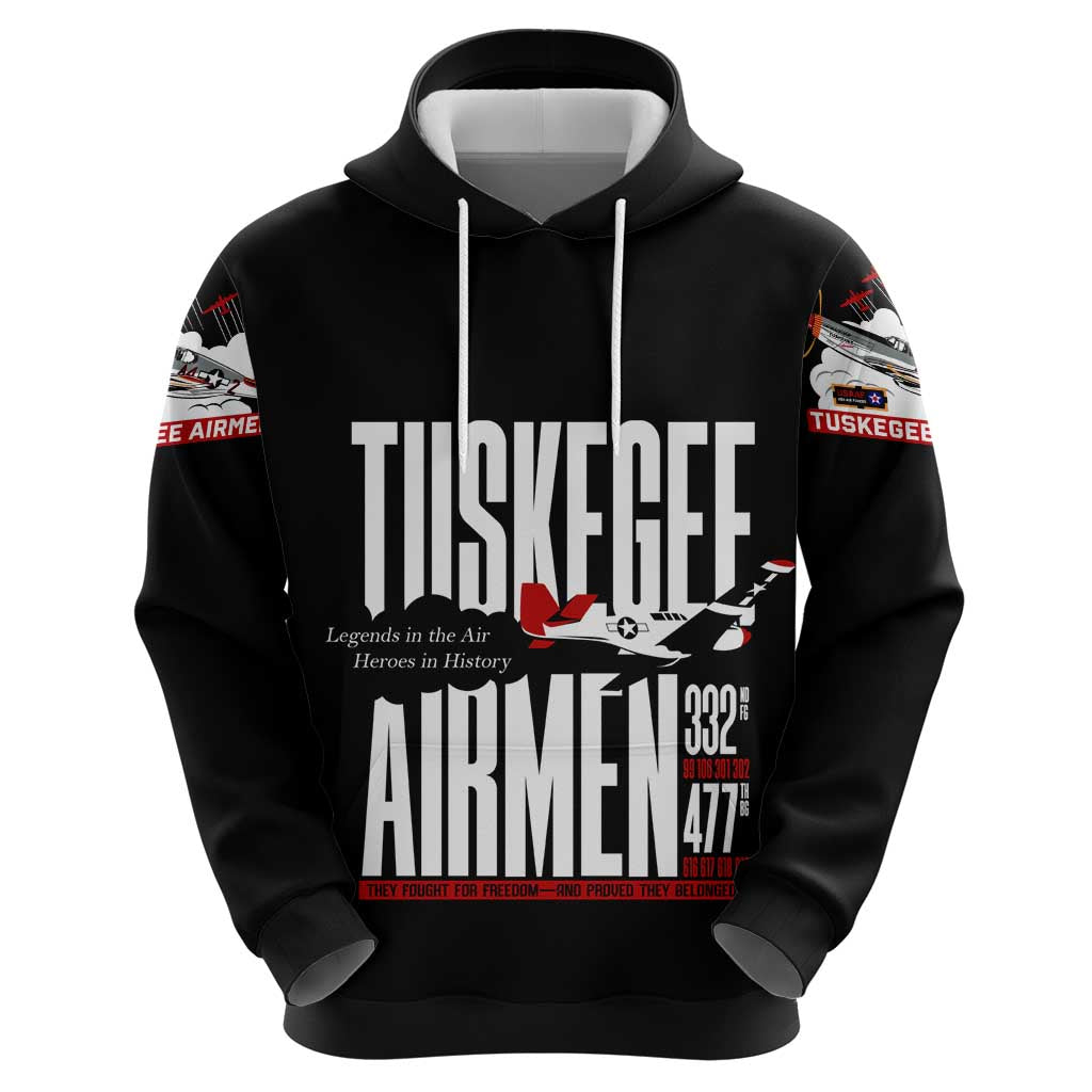 Wings of Honor Tuskegee Airmen Hoodie 332nd 477th Fighter Group Tribute DT02