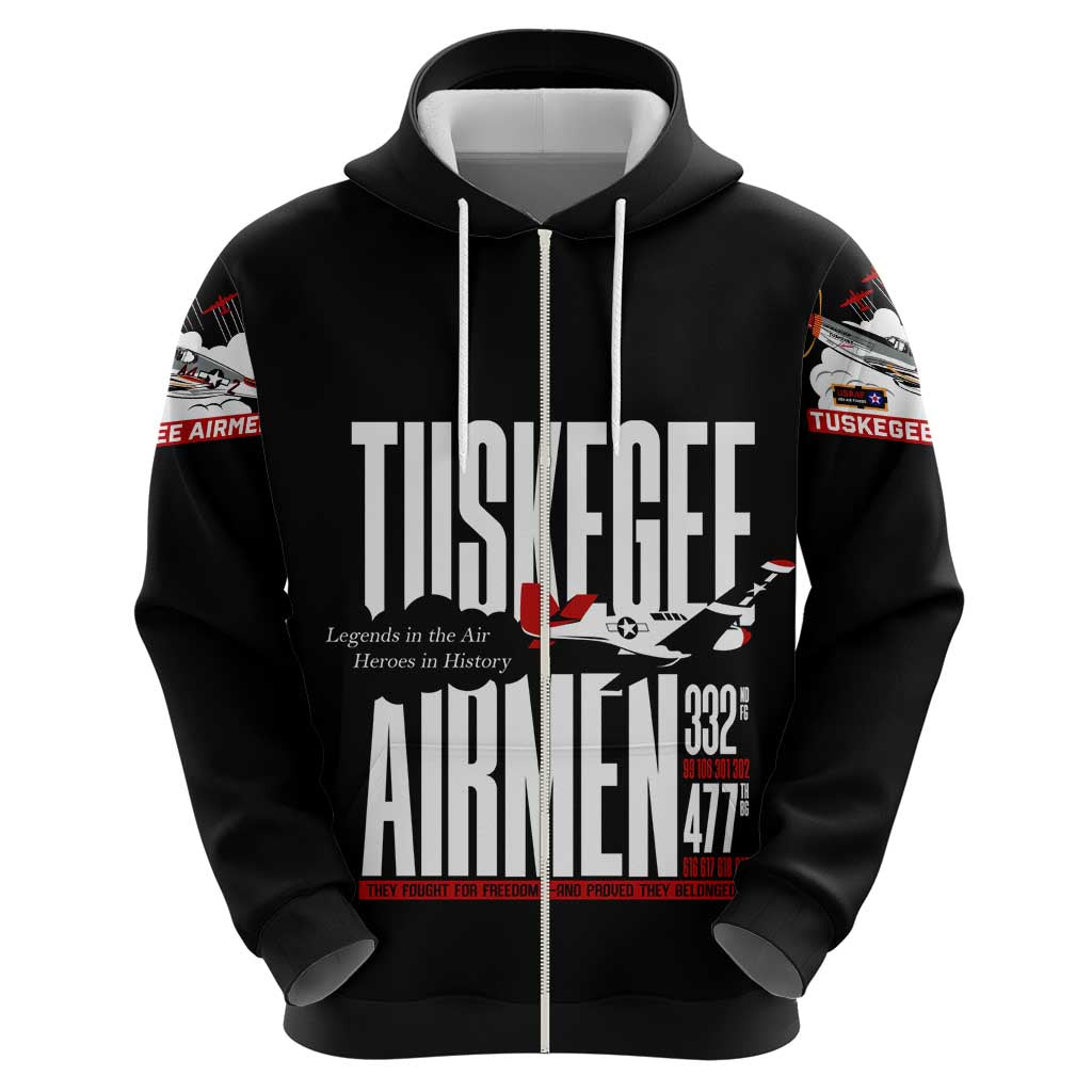 Wings of Honor Tuskegee Airmen Hoodie 332nd 477th Fighter Group Tribute DT02