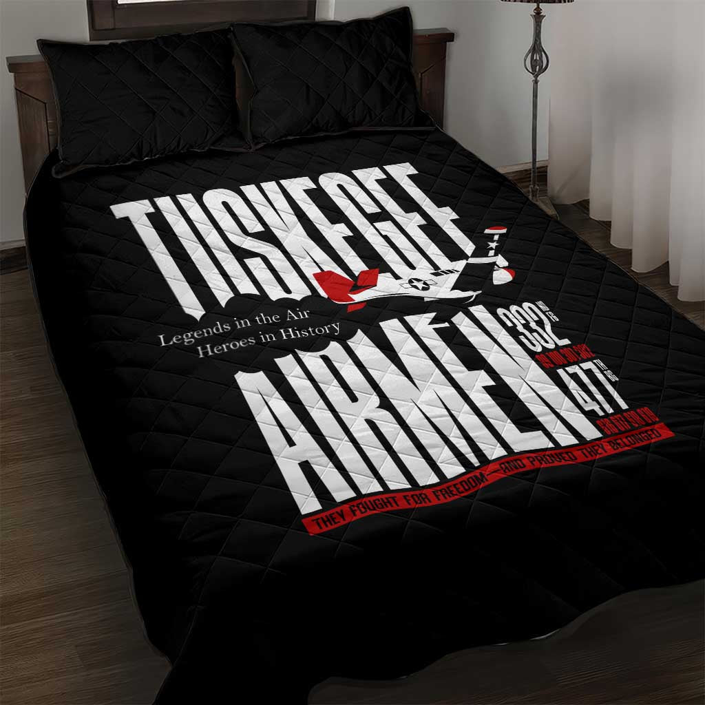 Wings of Honor Tuskegee Airmen Quilt Bed Set 332nd 477th Fighter Group Tribute DT02