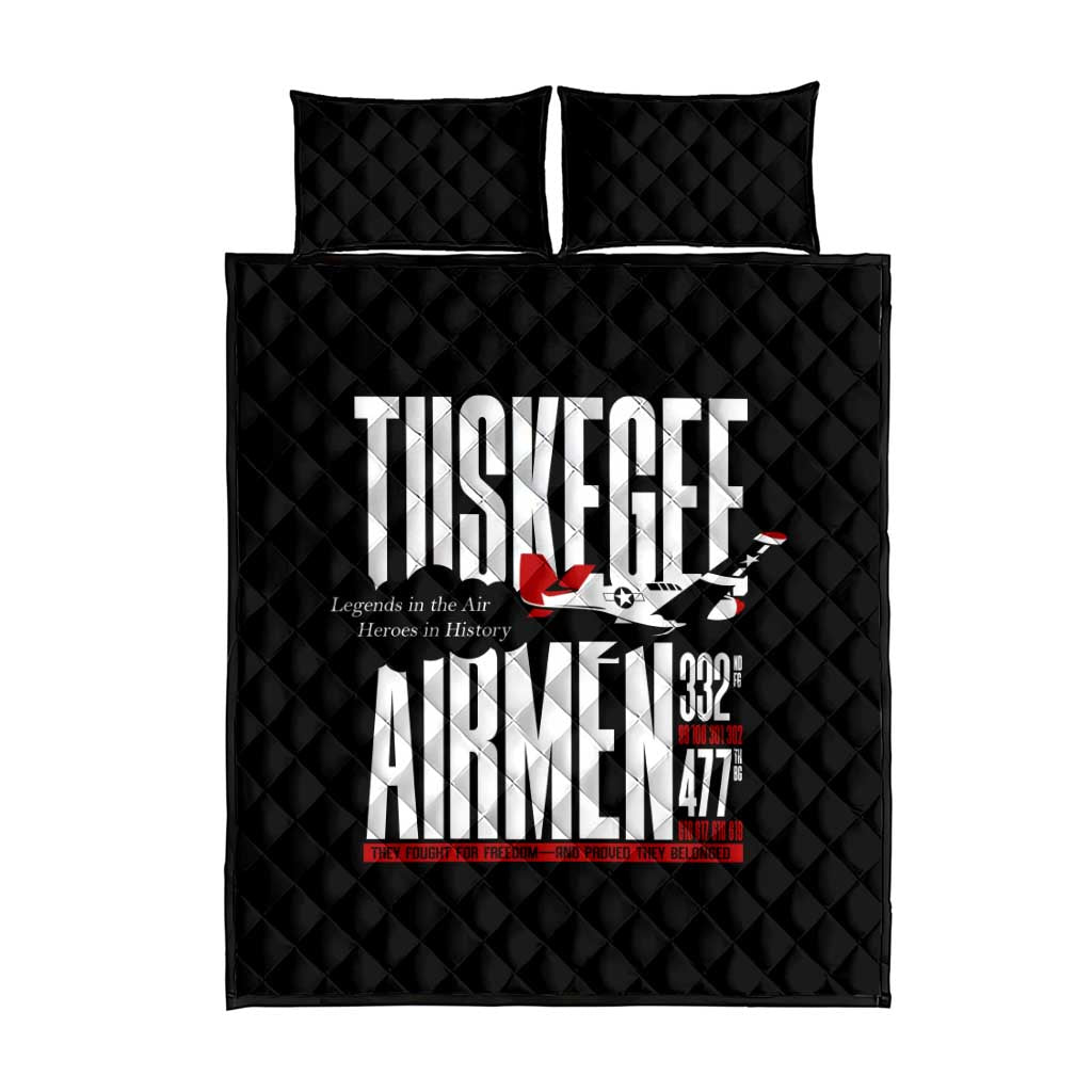 Wings of Honor Tuskegee Airmen Quilt Bed Set 332nd 477th Fighter Group Tribute DT02