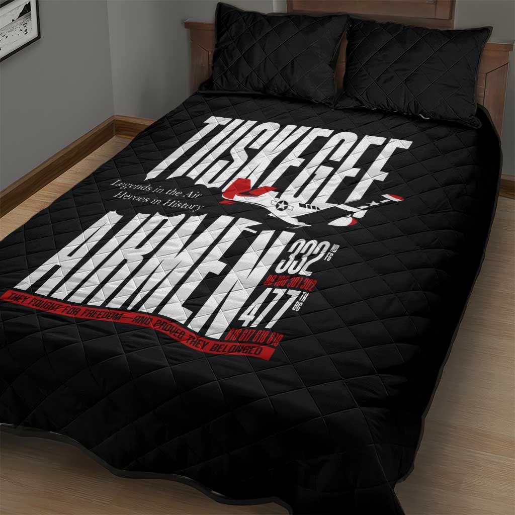 Wings of Honor Tuskegee Airmen Quilt Bed Set 332nd 477th Fighter Group Tribute DT02