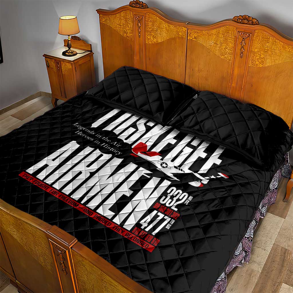 Wings of Honor Tuskegee Airmen Quilt Bed Set 332nd 477th Fighter Group Tribute DT02