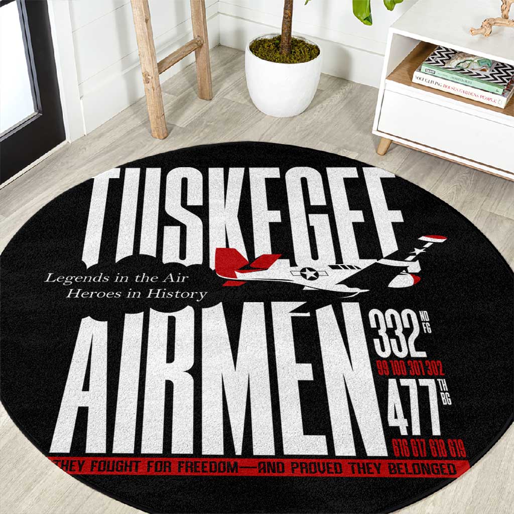 Wings of Honor Tuskegee Airmen Round Carpet 332nd 477th Fighter Group Tribute DT02