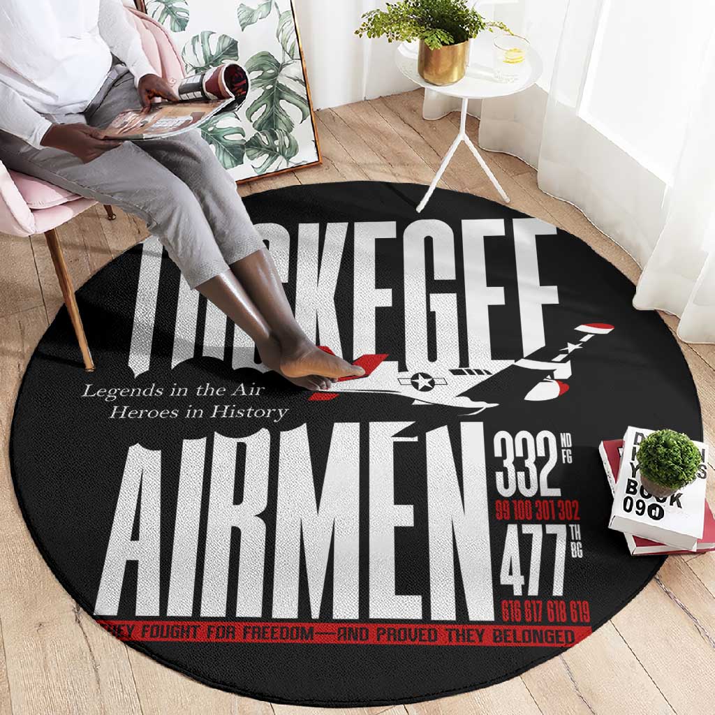 Wings of Honor Tuskegee Airmen Round Carpet 332nd 477th Fighter Group Tribute DT02