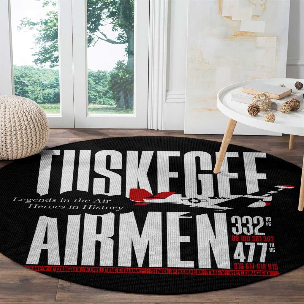 Wings of Honor Tuskegee Airmen Round Carpet 332nd 477th Fighter Group Tribute DT02