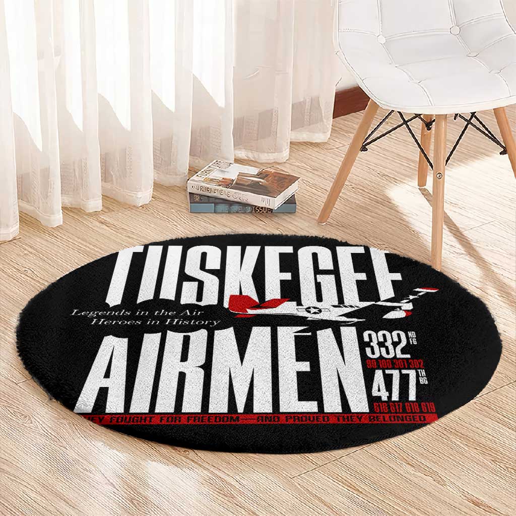 Wings of Honor Tuskegee Airmen Round Carpet 332nd 477th Fighter Group Tribute DT02
