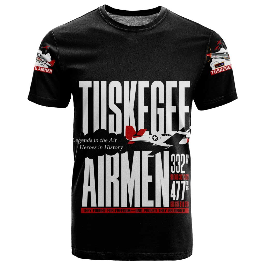 Wings of Honor Tuskegee Airmen T shirt 332nd 477th Fighter Group Tribute DT02