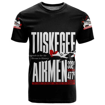 Wings of Honor Tuskegee Airmen T shirt 332nd 477th Fighter Group Tribute DT02