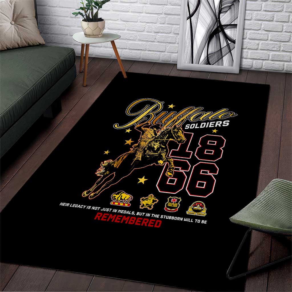 Buffalo Soldiers Area Rug 1866-1944 African American Black Heros Legacy DT02