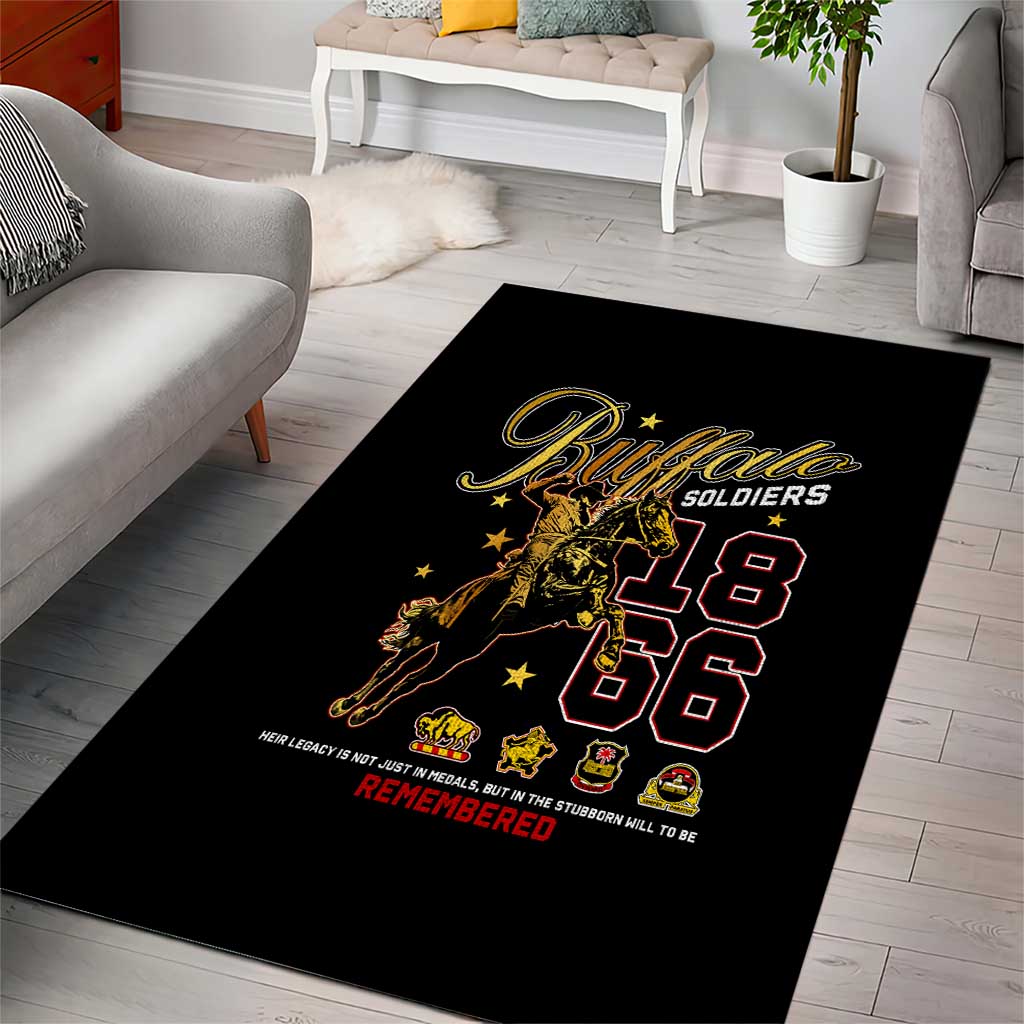 Buffalo Soldiers Area Rug 1866-1944 African American Black Heros Legacy DT02