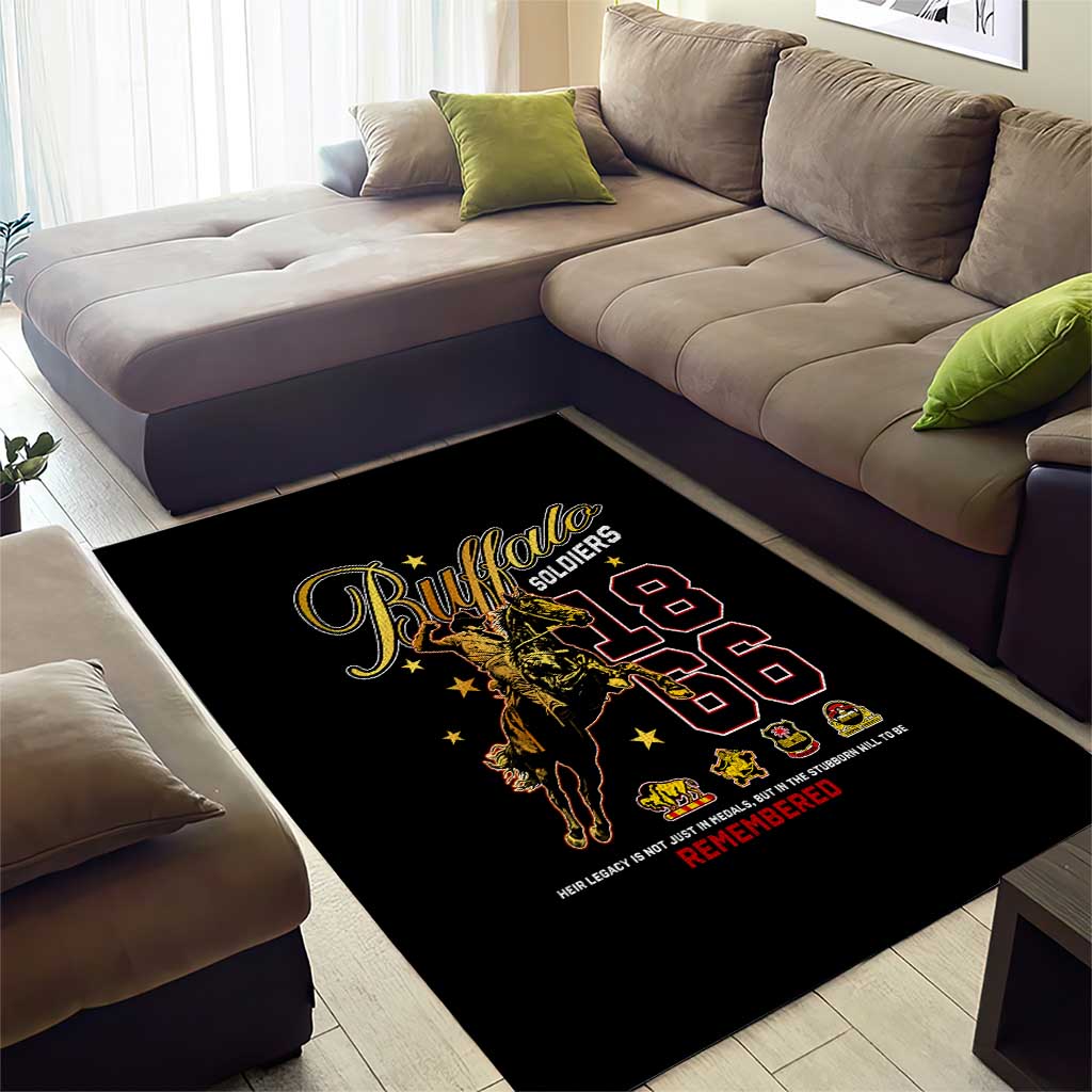 Buffalo Soldiers Area Rug 1866-1944 African American Black Heros Legacy DT02