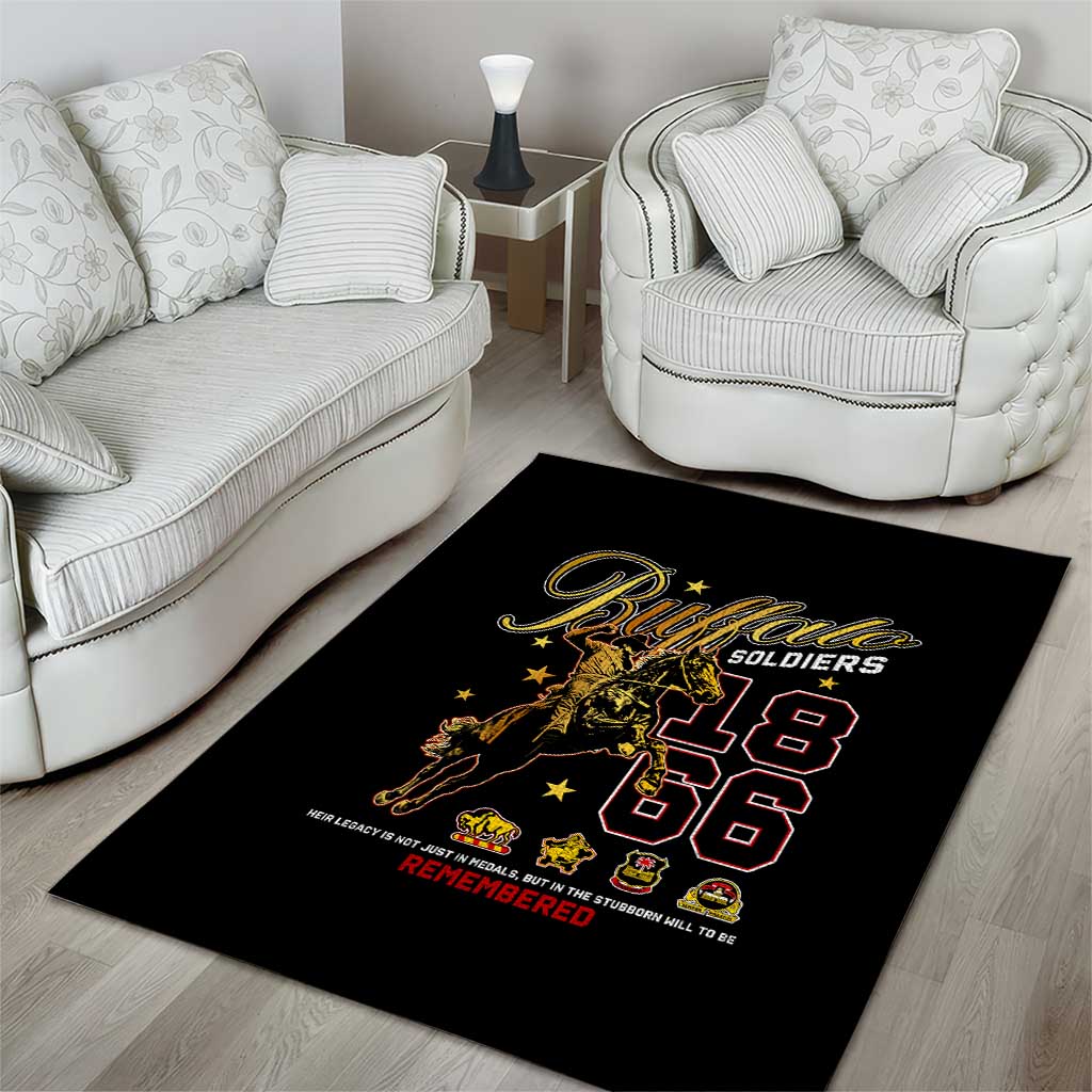 Buffalo Soldiers Area Rug 1866-1944 African American Black Heros Legacy DT02