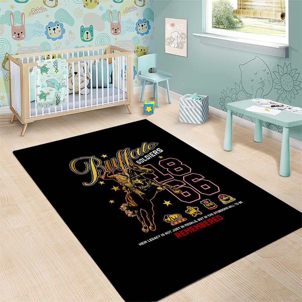 Buffalo Soldiers Area Rug 1866-1944 African American Black Heros Legacy DT02