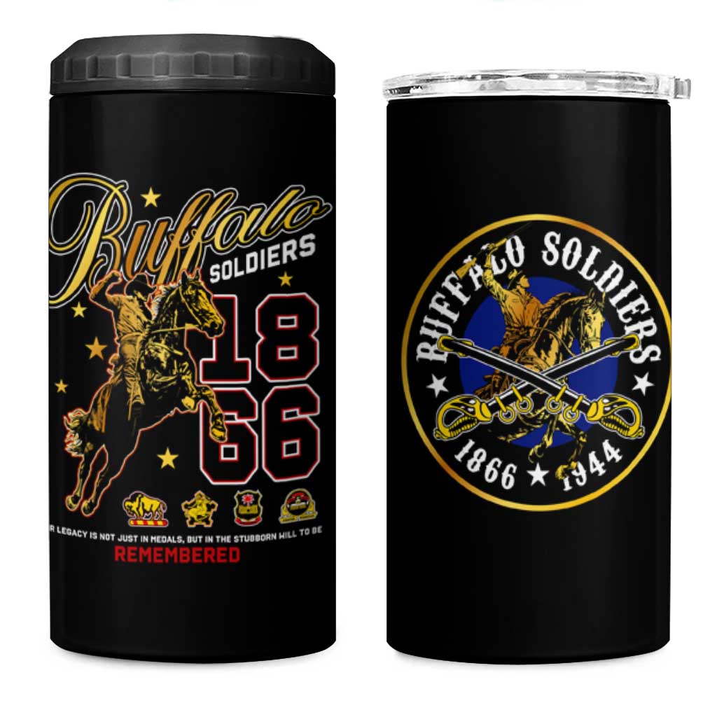 Buffalo Soldiers 4 in 1 Can Cooler Tumbler 1866-1944 African American Black Heros Legacy DT02