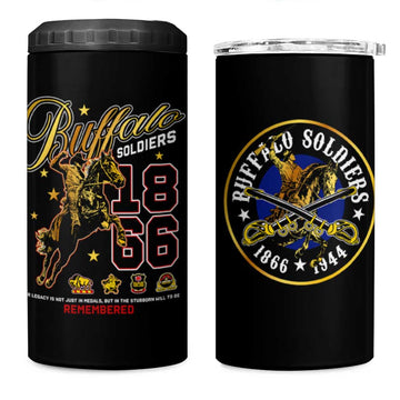 Buffalo Soldiers 4 in 1 Can Cooler Tumbler 1866-1944 African American Black Heros Legacy DT02