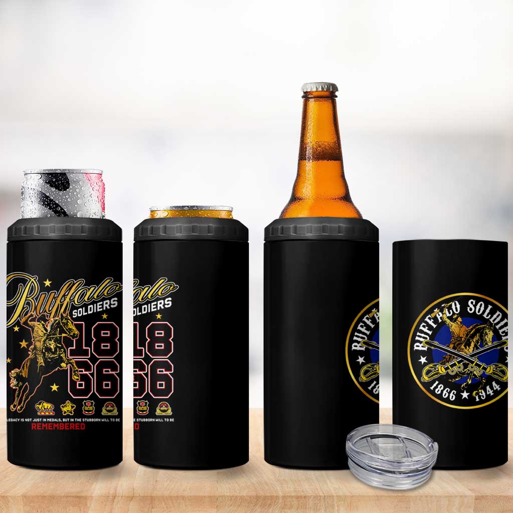 Buffalo Soldiers 4 in 1 Can Cooler Tumbler 1866-1944 African American Black Heros Legacy DT02
