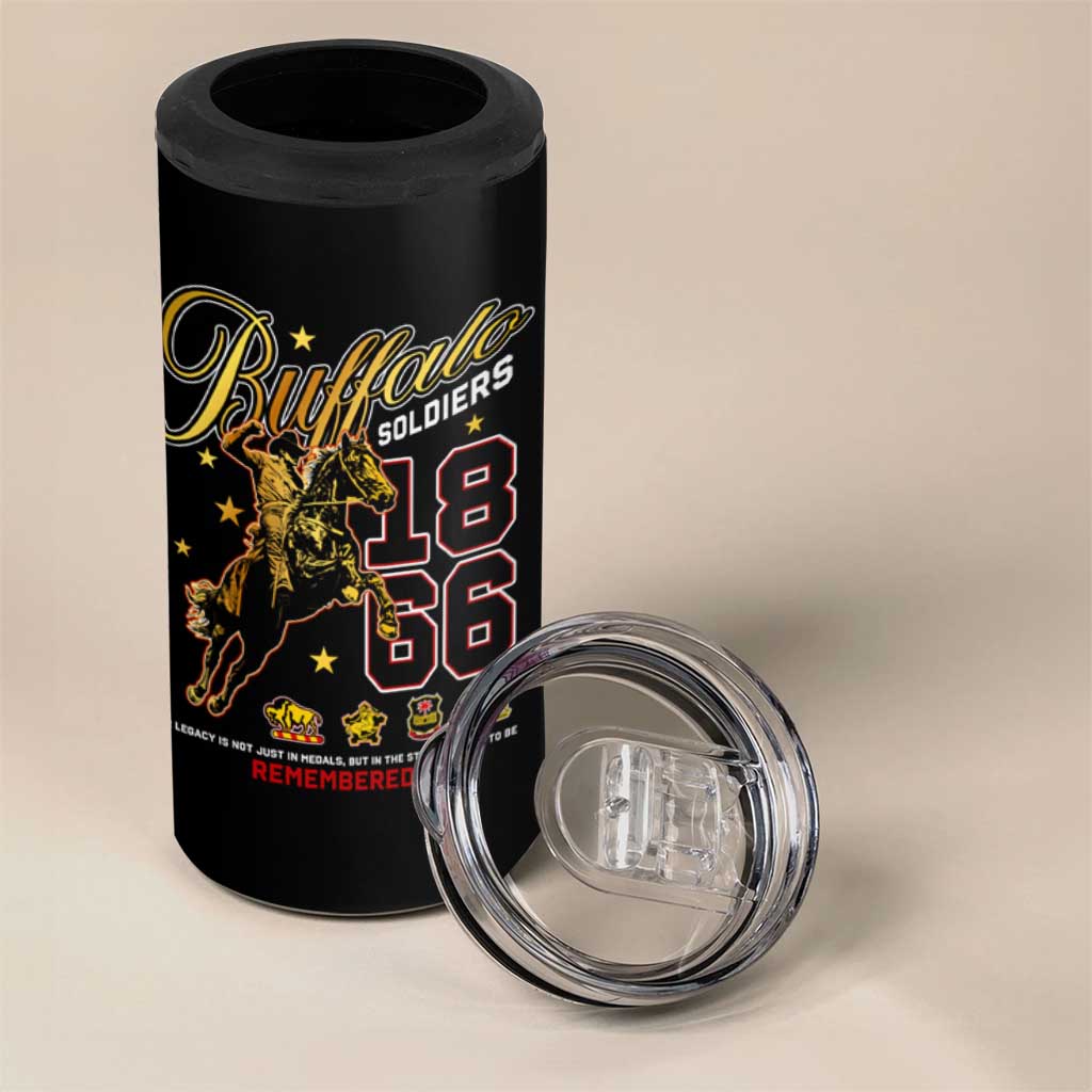Buffalo Soldiers 4 in 1 Can Cooler Tumbler 1866-1944 African American Black Heros Legacy DT02