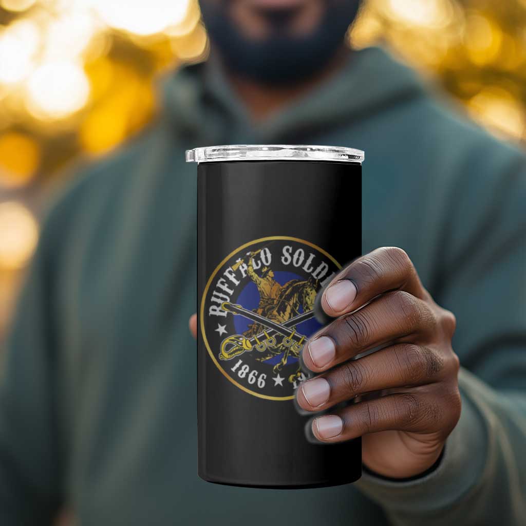 Buffalo Soldiers 4 in 1 Can Cooler Tumbler 1866-1944 African American Black Heros Legacy DT02