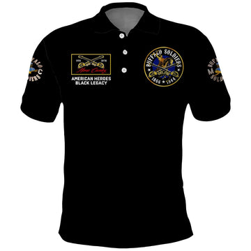 Buffalo Soldiers 1866-1944 Polo Shirt American Black Heros Legacy DT02