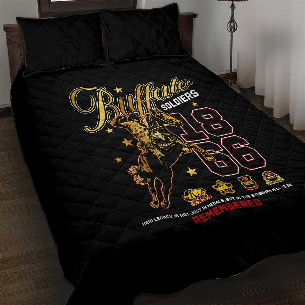 Buffalo Soldiers Quilt Bed Set 1866-1944 African American Black Heros Legacy DT02