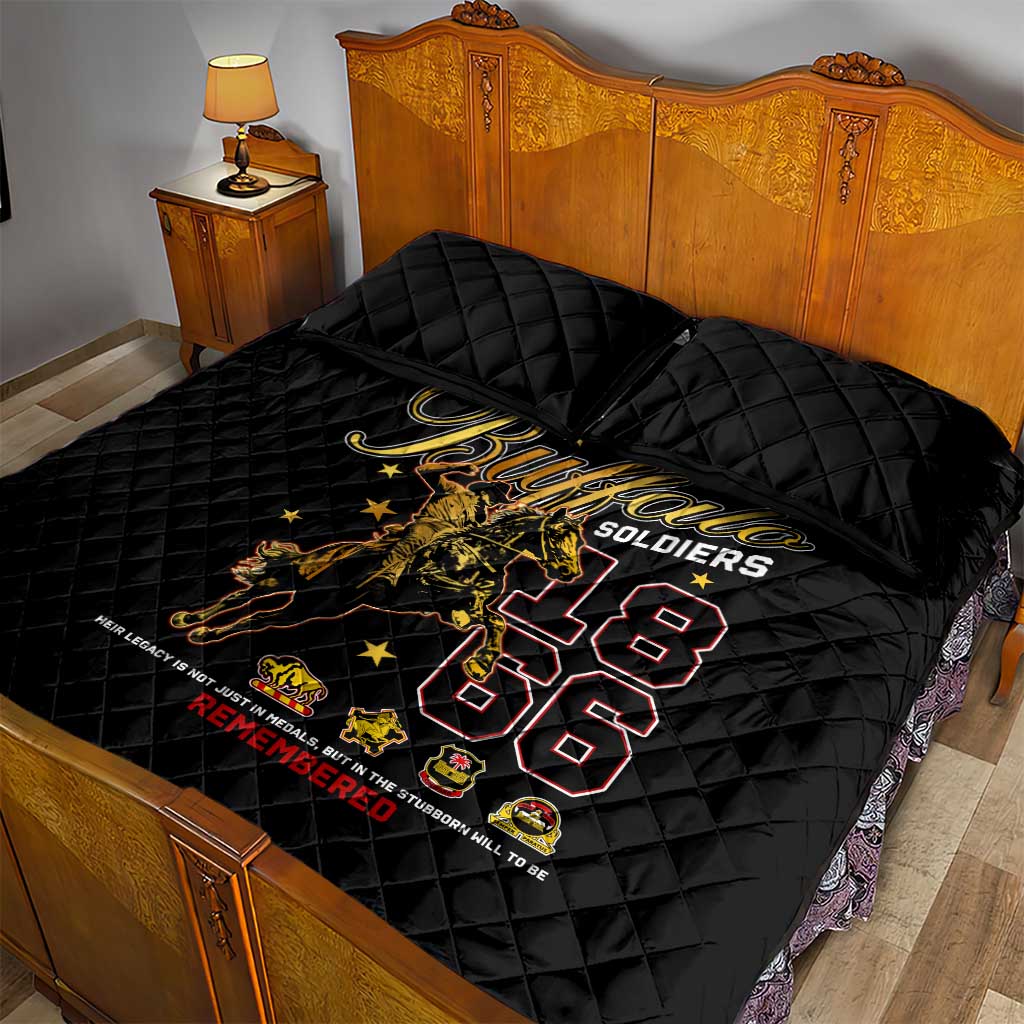 Buffalo Soldiers Quilt Bed Set 1866-1944 African American Black Heros Legacy DT02