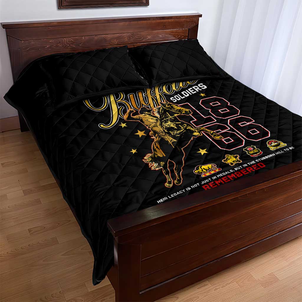 Buffalo Soldiers Quilt Bed Set 1866-1944 African American Black Heros Legacy DT02