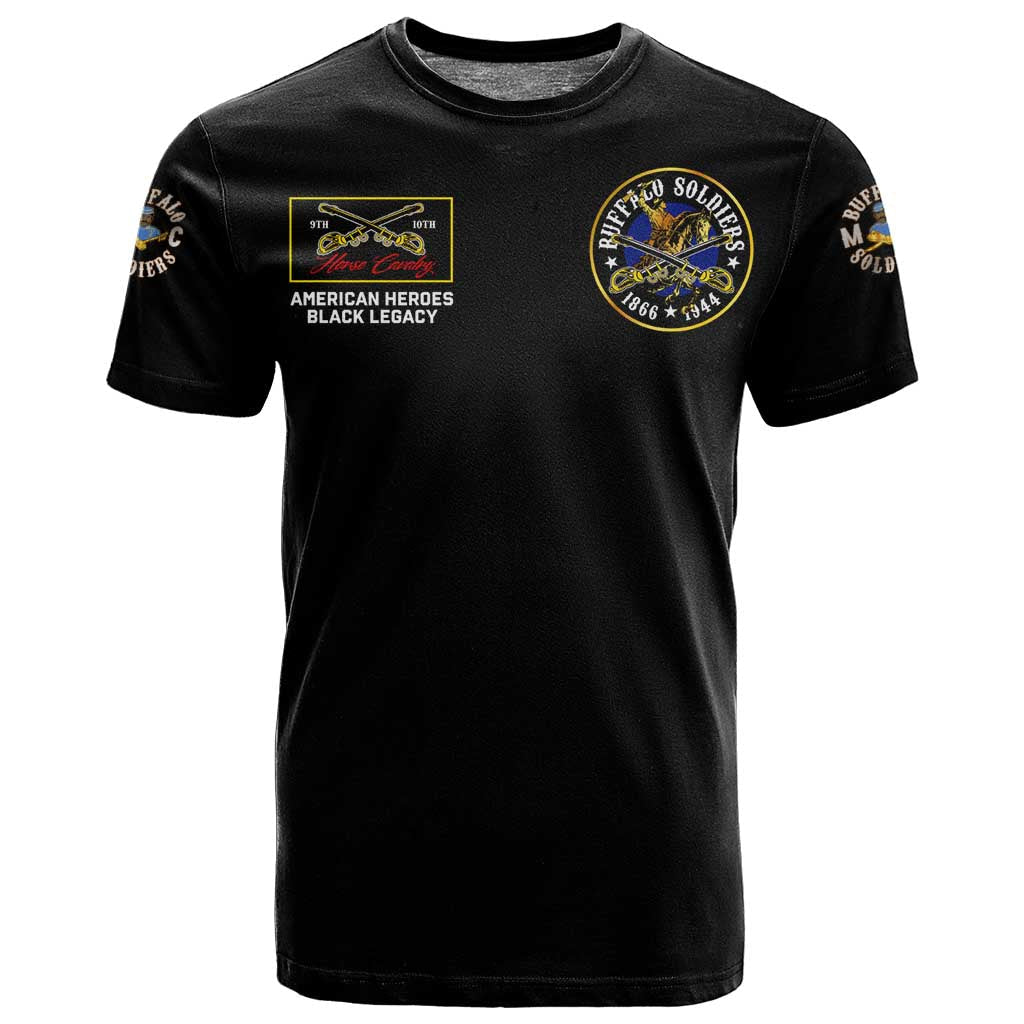 Buffalo Soldiers T shirt 1866-1944 African American Black Heros Legacy DT02