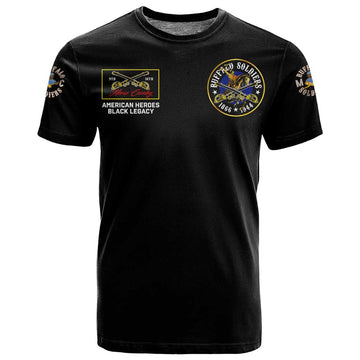 Buffalo Soldiers T shirt 1866-1944 African American Black Heros Legacy DT02