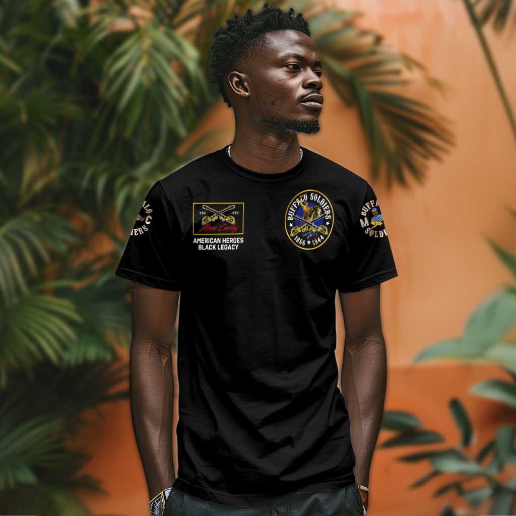 Buffalo Soldiers T shirt 1866-1944 African American Black Heros Legacy DT02