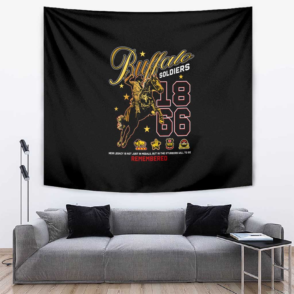 Buffalo Soldiers Tapestry 1866-1944 African American Black Heros Legacy DT02