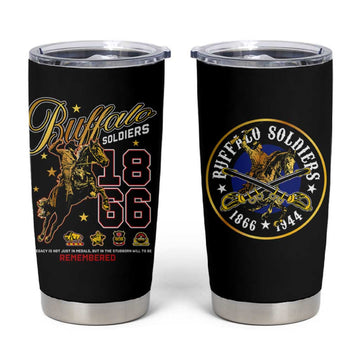 Buffalo Soldiers Tumbler Cup 1866-1944 African American Black Heros Legacy DT02