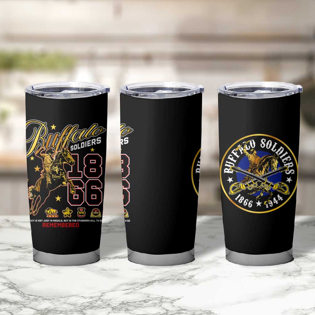 Buffalo Soldiers Tumbler Cup 1866-1944 African American Black Heros Legacy DT02