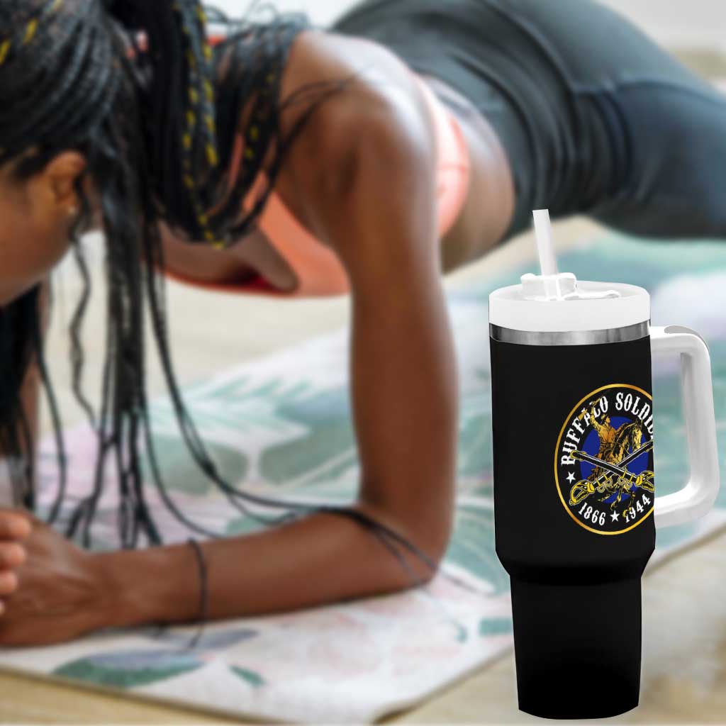 Buffalo Soldiers Tumbler With Handle 1866-1944 African American Black Heros Legacy DT02