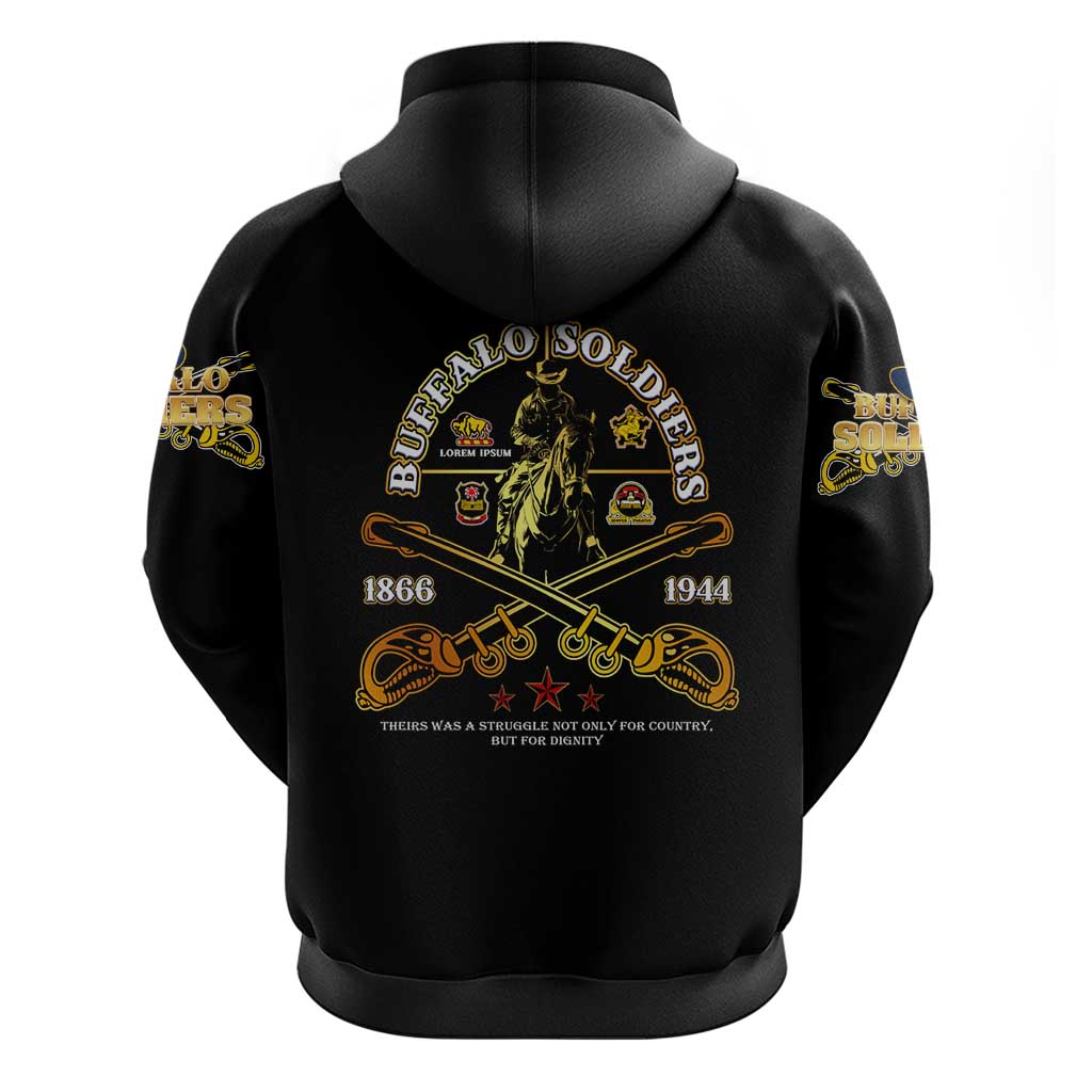 Buffalo Soldiers Strength Honor Legacy Hoodie African-American Cavalry Tribute DT02