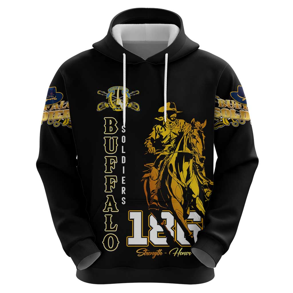 Buffalo Soldiers Strength Honor Legacy Hoodie African-American Cavalry Tribute DT02