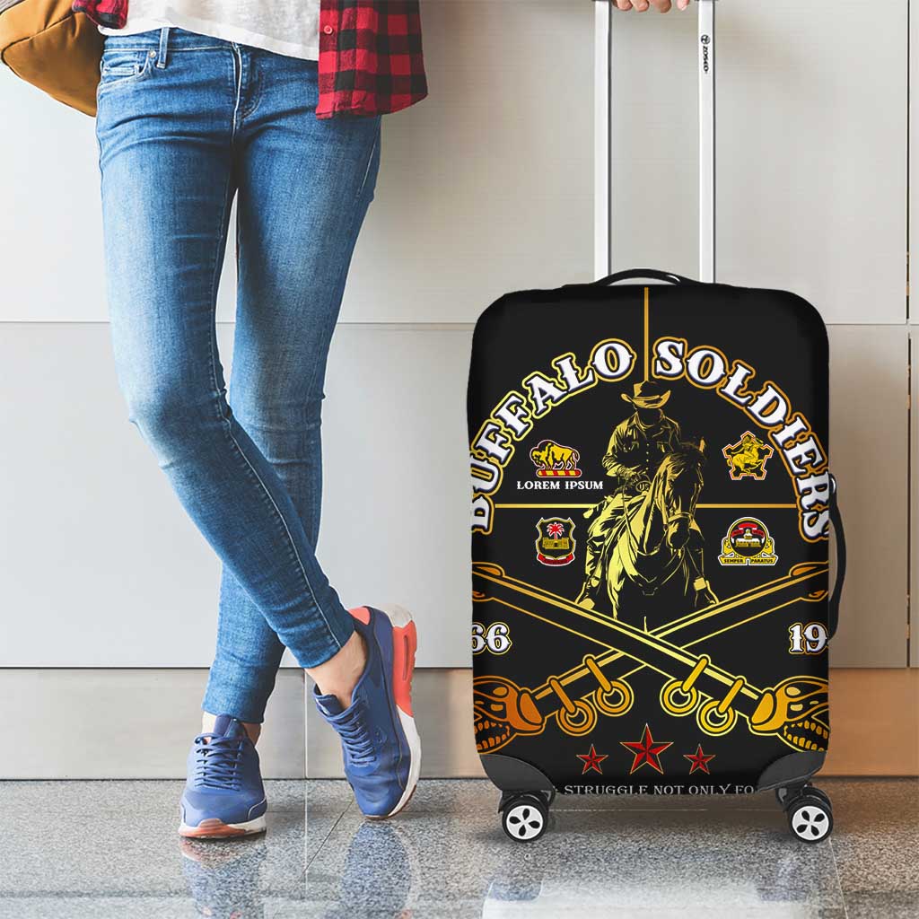 Buffalo Soldiers Strength Honor Legacy Luggage Cover African-American Cavalry Tribute DT02