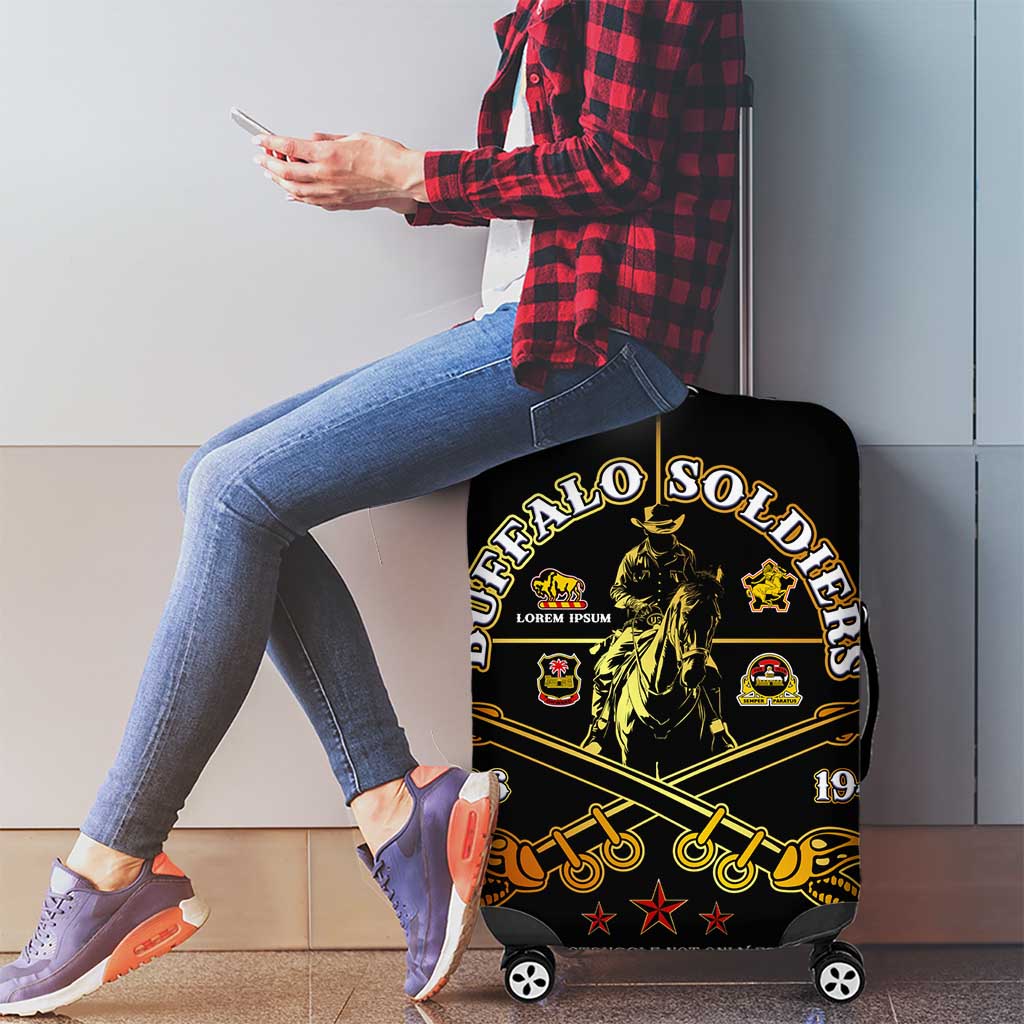 Buffalo Soldiers Strength Honor Legacy Luggage Cover African-American Cavalry Tribute DT02