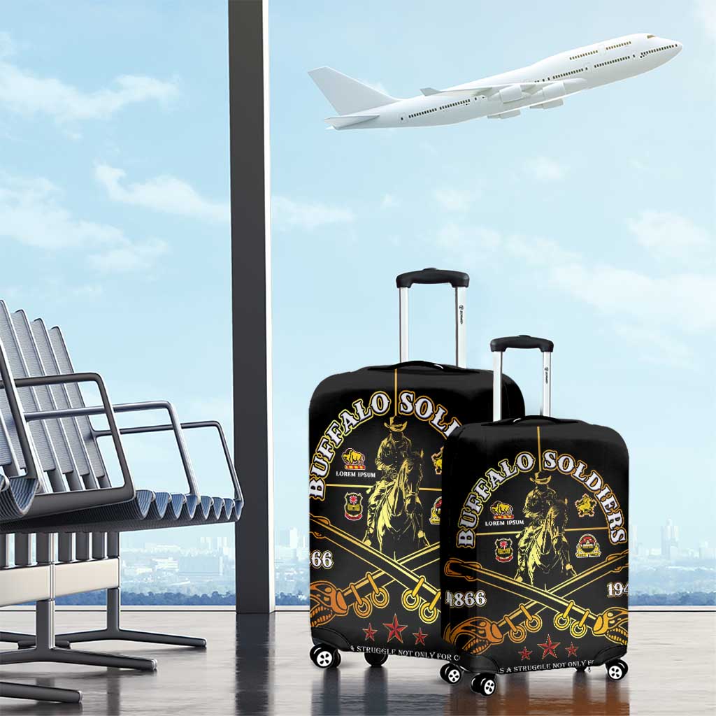 Buffalo Soldiers Strength Honor Legacy Luggage Cover African-American Cavalry Tribute DT02