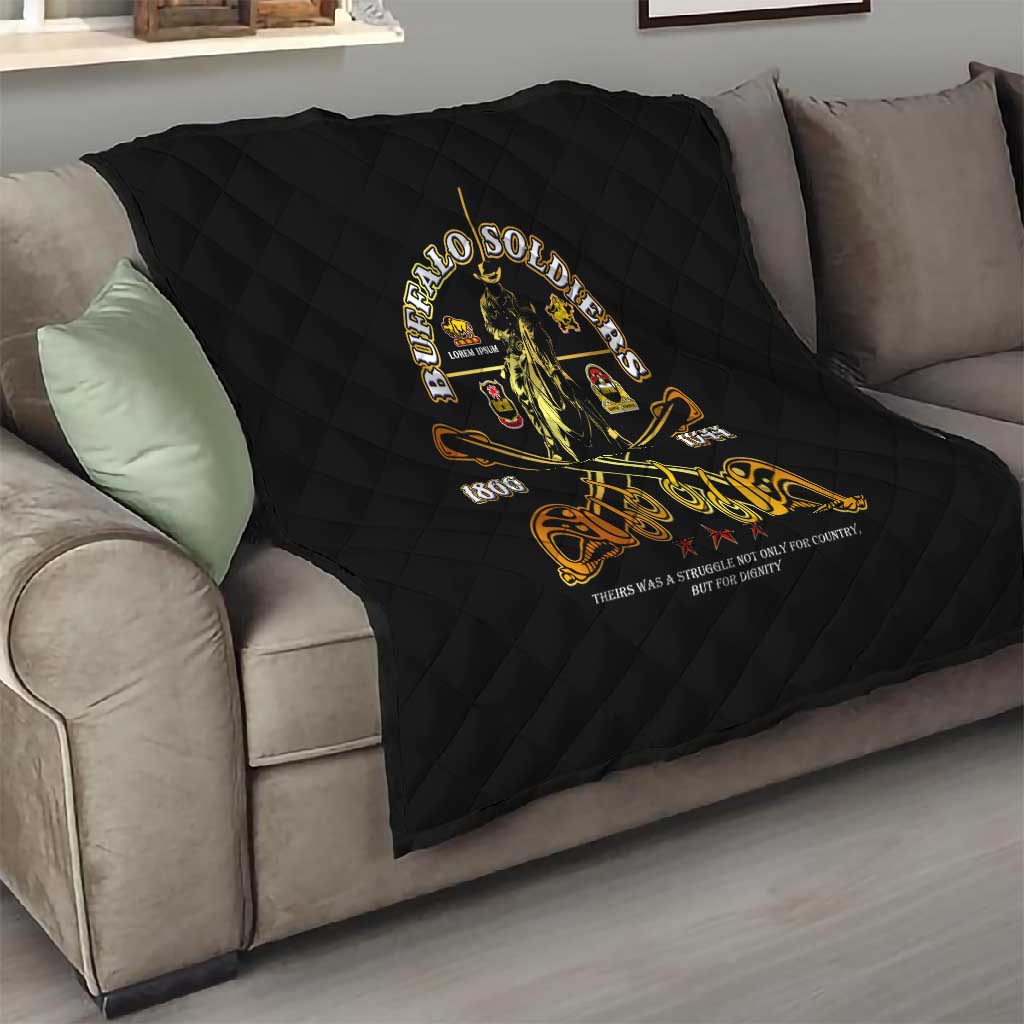 Strength Honor Legacy Buffalo Soldiers Quilt African American Cavalry Tribute DT02