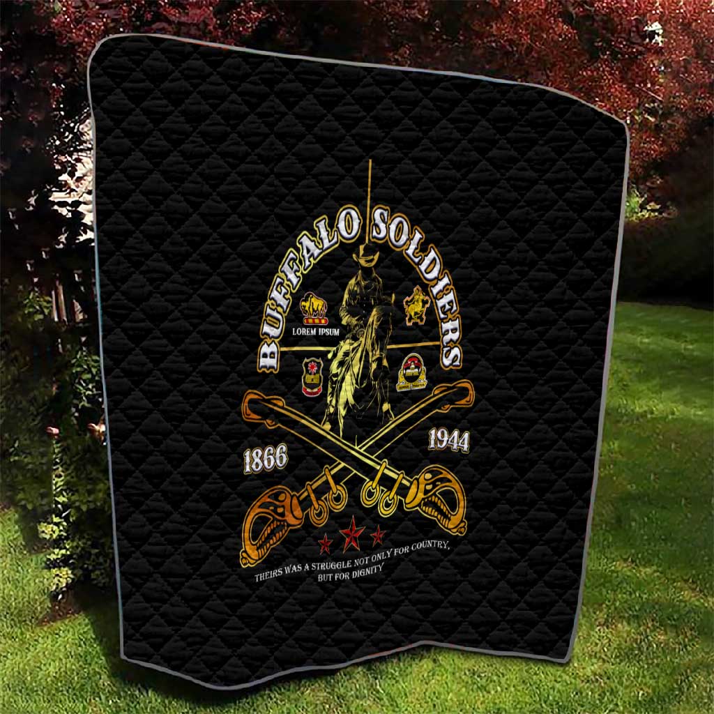 Strength Honor Legacy Buffalo Soldiers Quilt African American Cavalry Tribute DT02