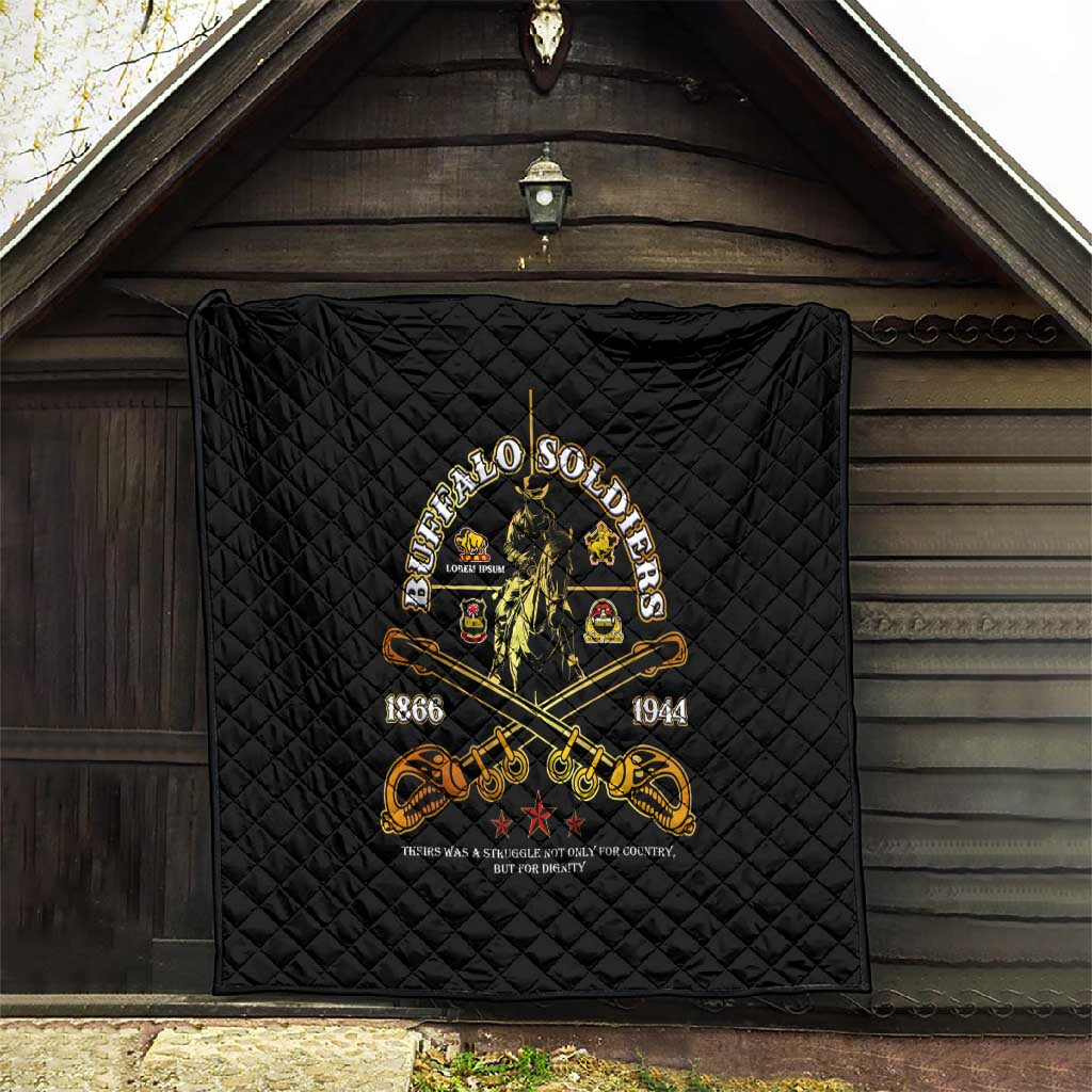 Strength Honor Legacy Buffalo Soldiers Quilt African American Cavalry Tribute DT02