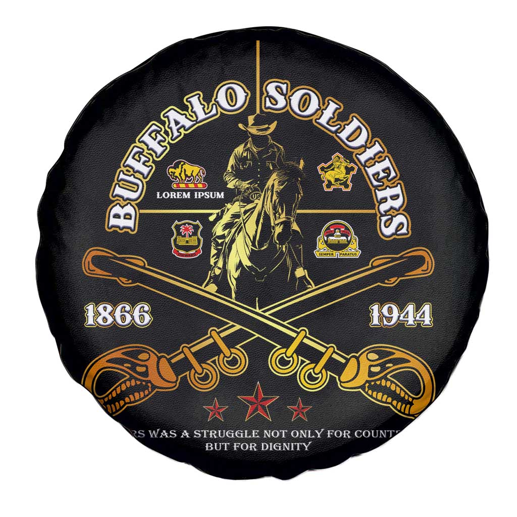 Buffalo Soldiers Strength Honor Legacy Spare Tire Cover African-American Cavalry Tribute DT02