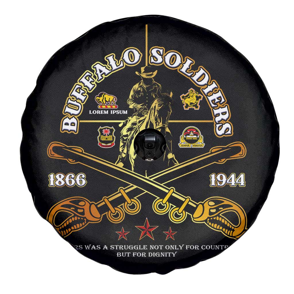 Buffalo Soldiers Strength Honor Legacy Spare Tire Cover African-American Cavalry Tribute DT02