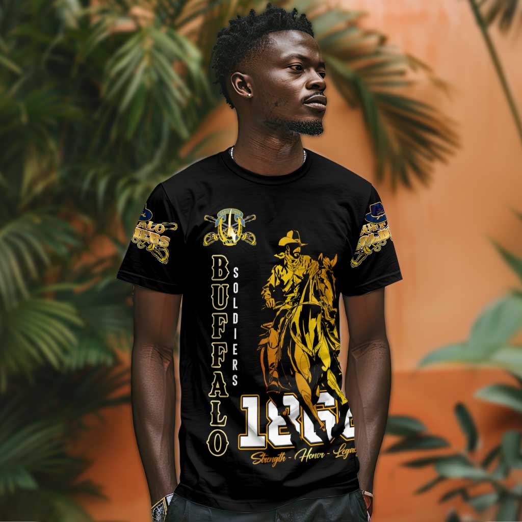 Strength Honor Legacy Buffalo Soldiers T shirt African American Cavalry Tribute DT02