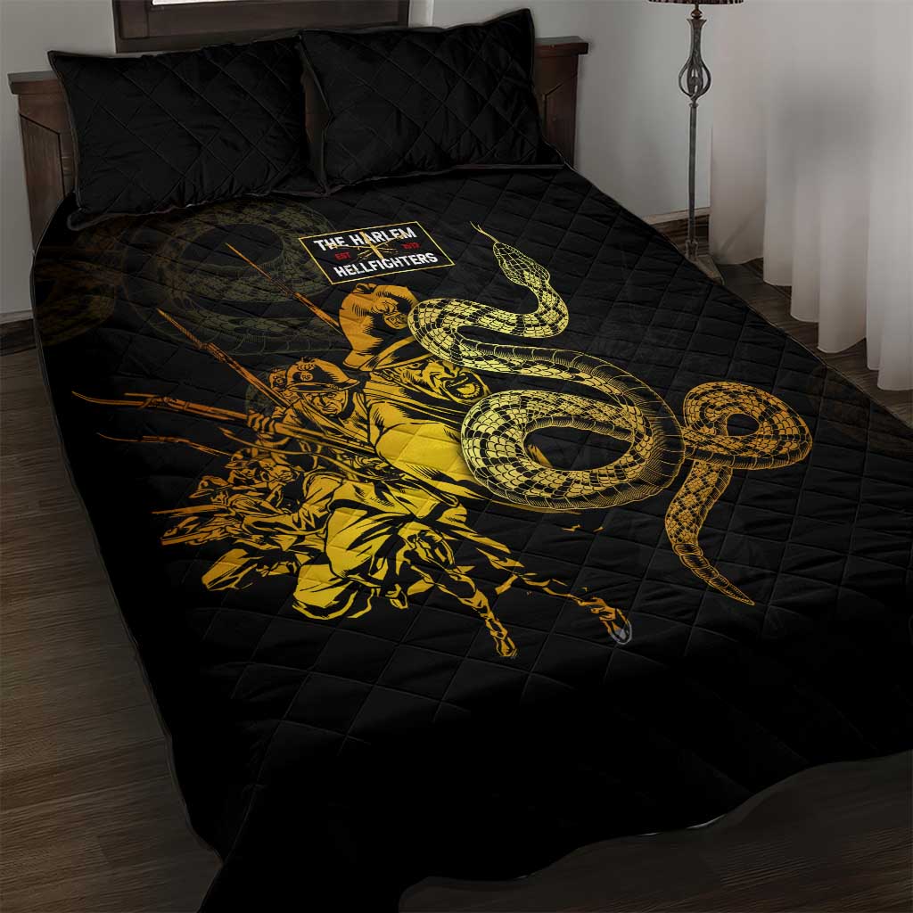 Harlem Hellfighters 369th Infantry Regiment Quilt Bed Set Fight for Dignity WWII DT02