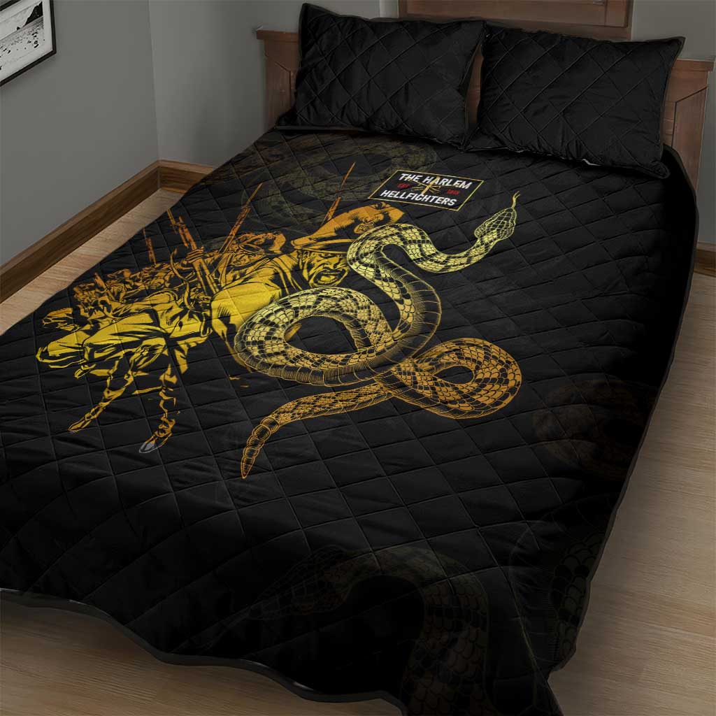 Harlem Hellfighters 369th Infantry Regiment Quilt Bed Set Fight for Dignity WWII DT02