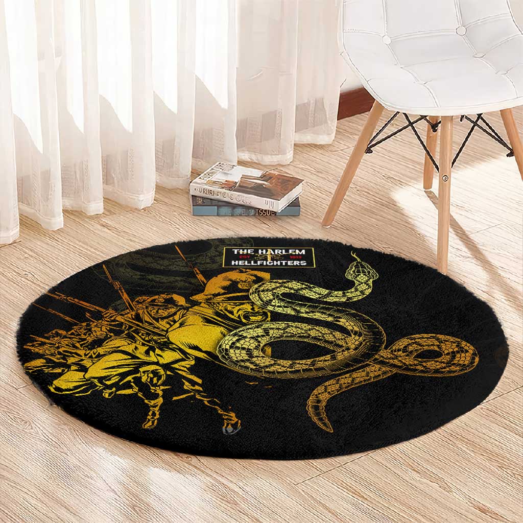 Harlem Hellfighters 369th Infantry Regiment Round Carpet Fight for Dignity WWII DT02