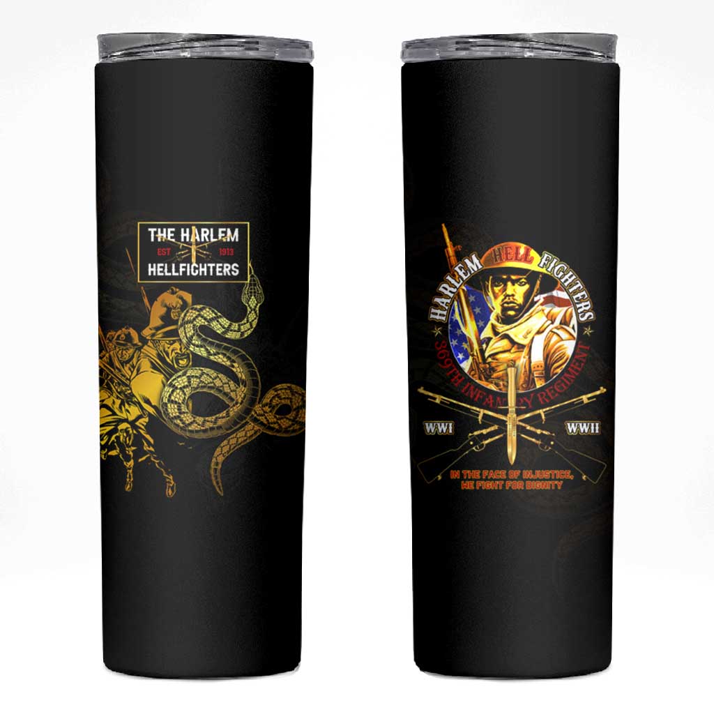 Harlem Hellfighters 369th Infantry Regiment Skinny Tumbler Fight for Dignity WWII DT02